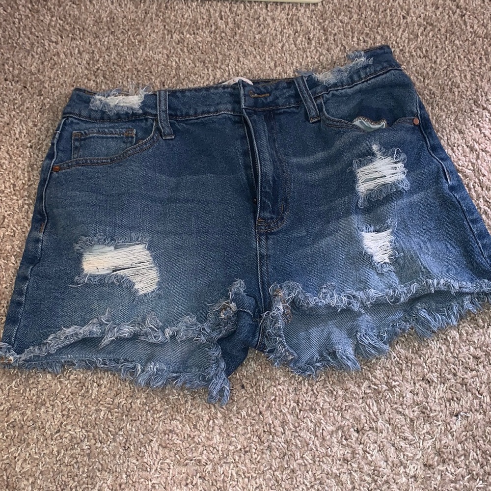 5 for 25 | High waisted ripped jean shorts